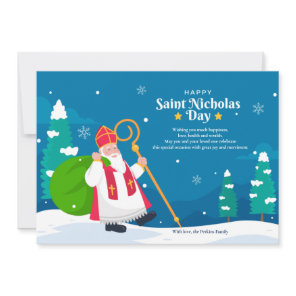 St. Nicholas in Snow Greeting Card