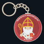 St. Nicholas Keychain<br><div class="desc">A cute and happy St. Nicholas icon to bring love, joy and hope to your loved ones and yourself.</div>