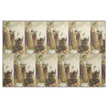 St Nicholas Krampus Pitchfork Priest Fabric