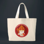 St. Nicholas Large Tote Bag<br><div class="desc">A cute and happy St. Nicholas icon to bring love, joy and hope to your loved ones and yourself.</div>