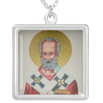 St Nicholas Medal Necklace by saintlyimages at Zazzle