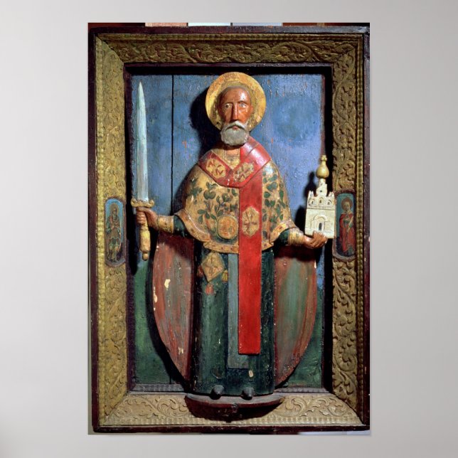 St. Nicholas of Mozhaisk, Yaroslavl School Poster (Front)