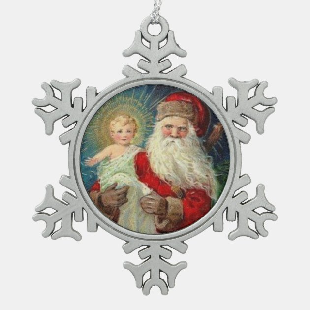 Christmas Ornament Santa Snowflake Ornament