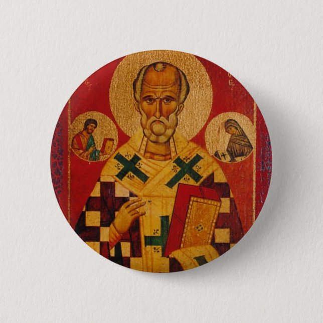 St. Nicholas of Myra Button (Front)