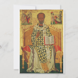 St. Nicholas of Myra Byzantine Orthodox Icon Invitation
