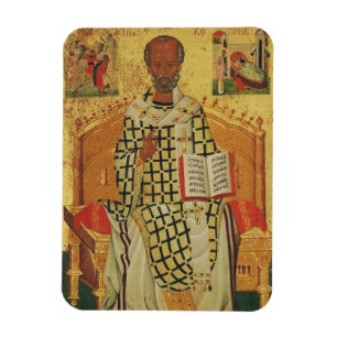 St. Nicholas of Myra Byzantine Orthodox Icon Magnet