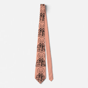 St. Nicholas of Myra Byzantine Orthodox Icon Neck Tie