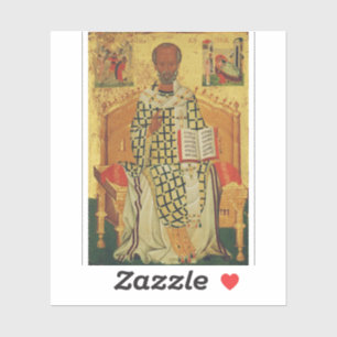 St. Nicholas of Myra Byzantine Orthodox Icon Sticker
