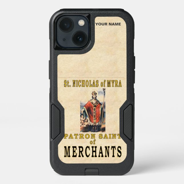 St. NICHOLAS of MYRA (Patron Saint of Merchants) Otterbox iPhone Case (Back)