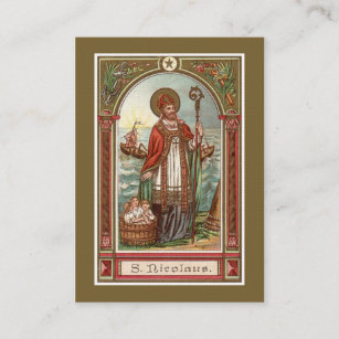 St. Nicholas of Myra Prayer Christmas Business Card