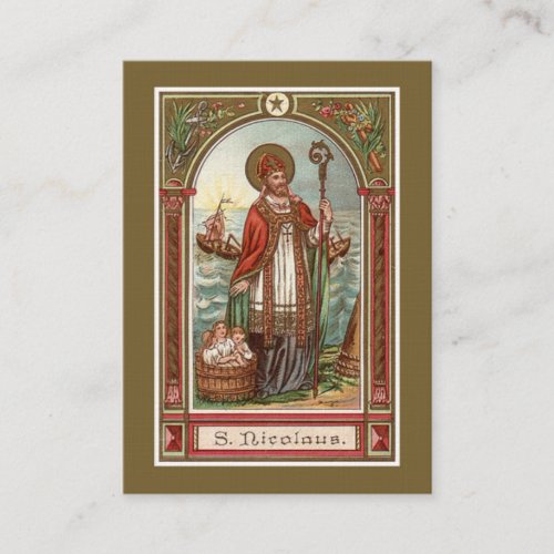 St Nicholas of Myra Prayer Christmas Business Card
