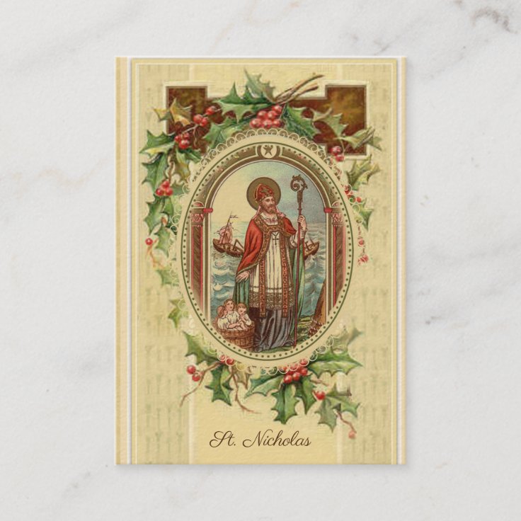 St Nicholas Of Myra Prayer Holy Cards Zazzle