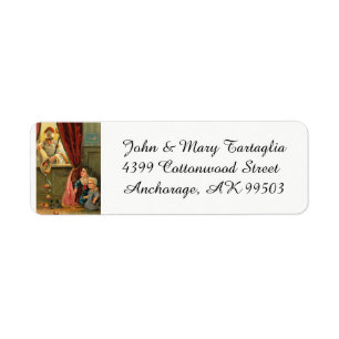 St. Nicholas of Myra with Children Label