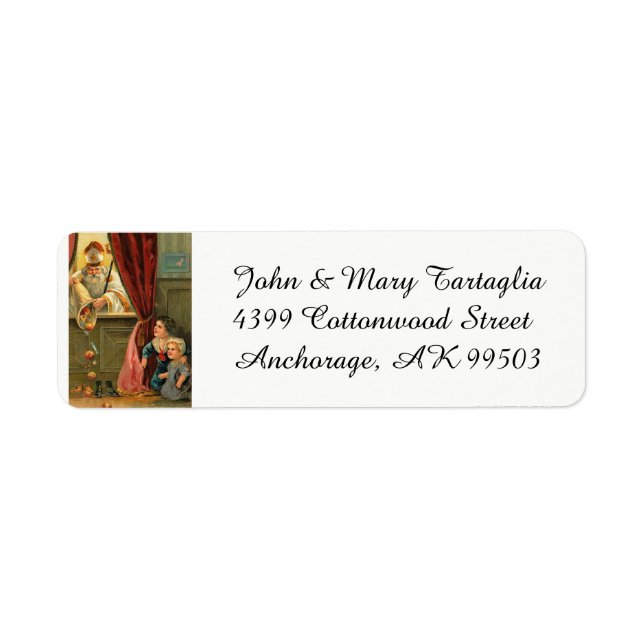 St. Nicholas of Myra with Children Label (Front)