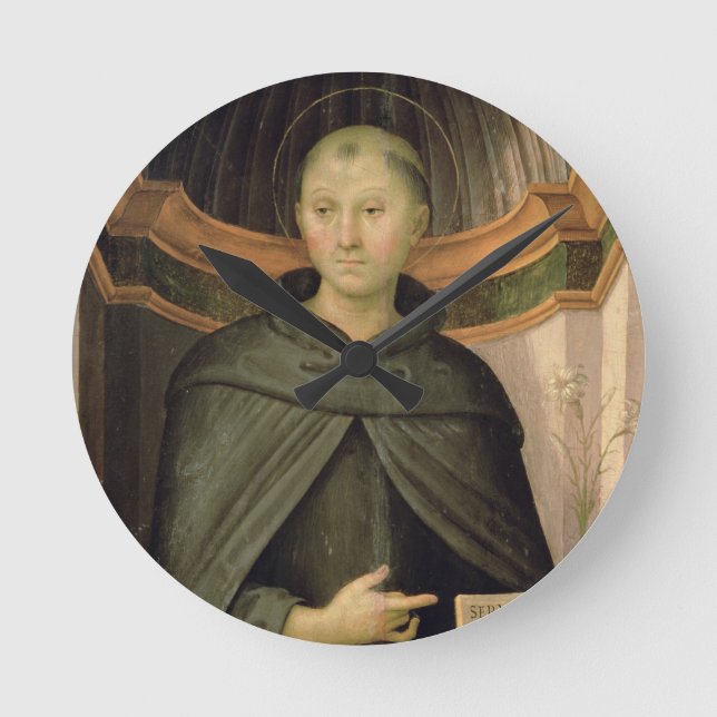 St. Nicholas of Tolentino (panel) Round Clock (Front)