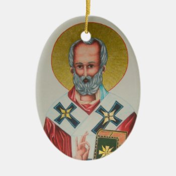 St Nicholas Ornament by saintlyimages at Zazzle