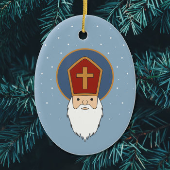 St Nicholas Ornament by AdiladeDesign at Zazzle