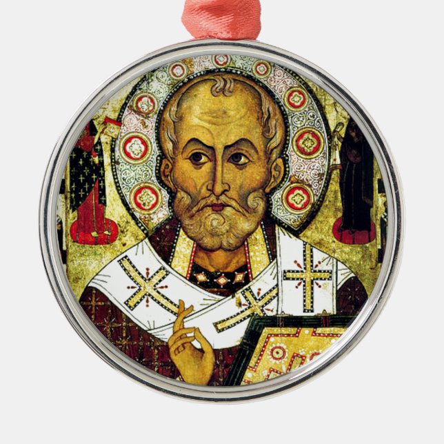 St. Nicholas - Patron Saint of Children Metal Ornament (Front)
