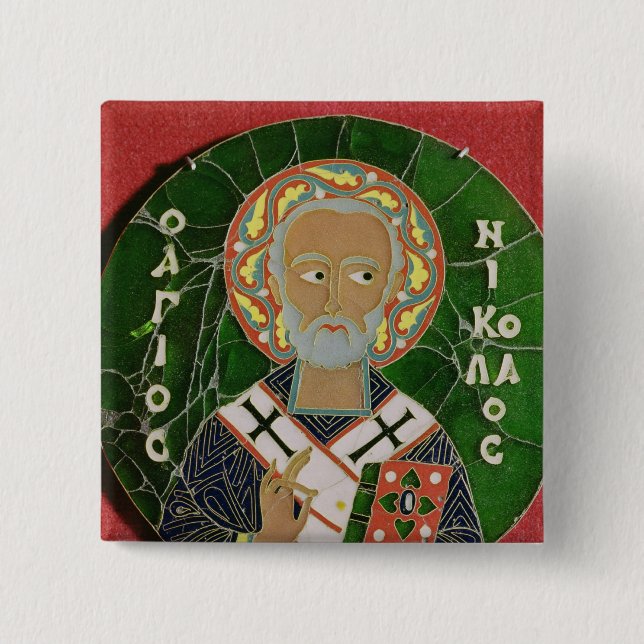 St. Nicholas Pinback Button (Front)