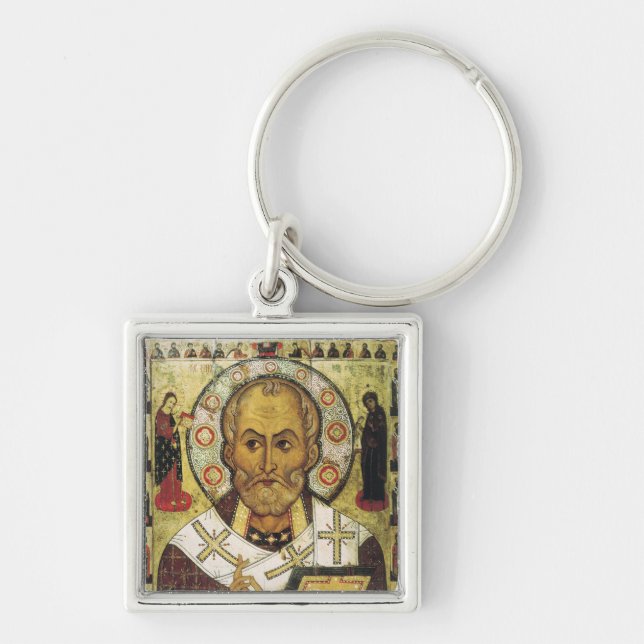 St. Nicholas Russian icon Keychain (Front)