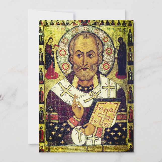 St. Nicholas Russian icon Thank You Card (Front)