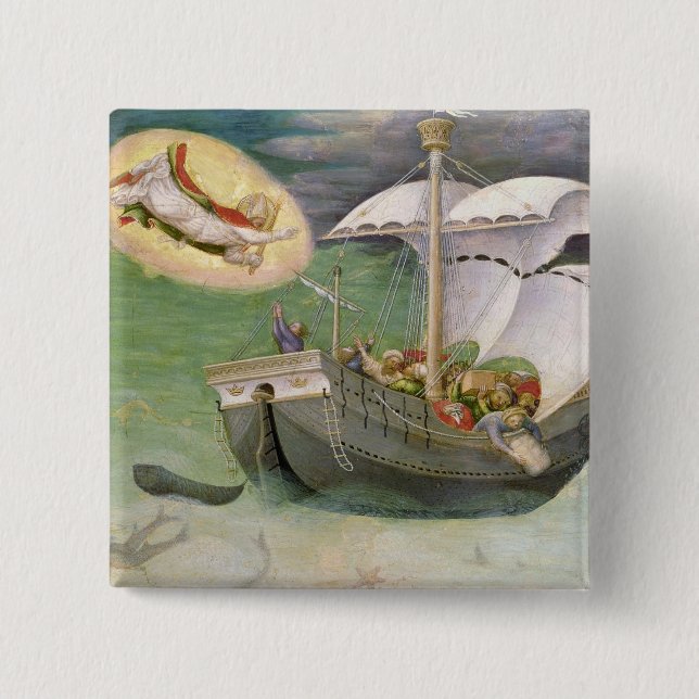 St. Nicholas Saves a Ship from Wreckage Button (Front)