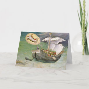 St. Nicholas Saves a Ship from Wreckage Holiday Card