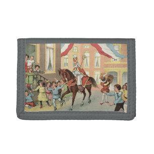 St. Nicholas Sinterklaas Dutch St. Nick Vintage Trifold Wallet
