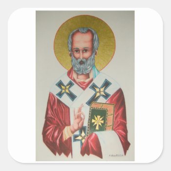 St Nicholas Stickers by saintlyimages at Zazzle
