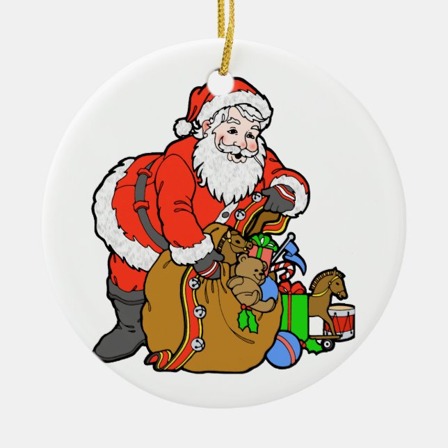 St. Nick Ceramic Ornament (Front)