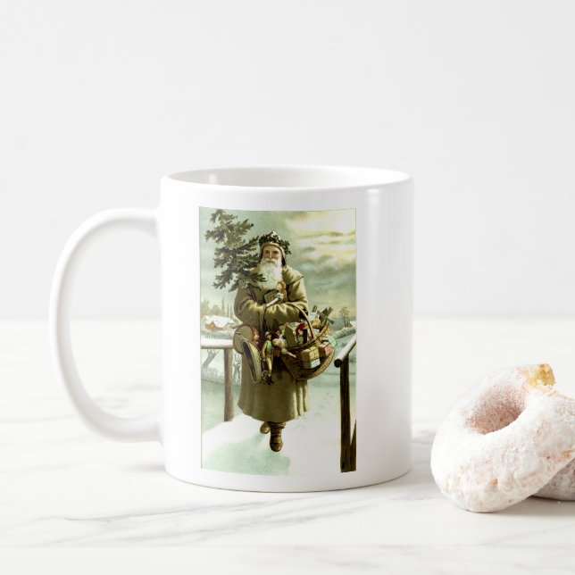 St Nick Comes to Town Coffee Mug (With Donut)
