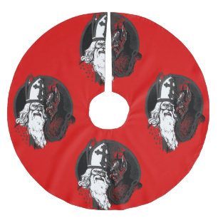st nick krampus brushed polyester tree skirt