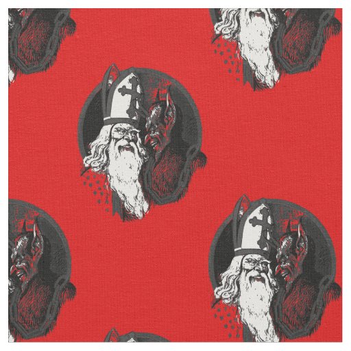 st nick krampus fabric