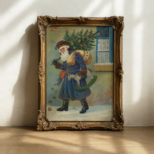St. Nick Vintage Holiday Poster