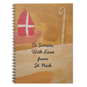 St. Nick's Day Dutch Sinterklaas Watercolor Miter Notebook