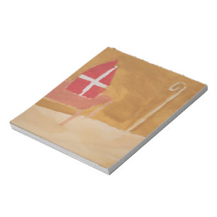 St. Nick's Day Dutch Sinterklaas Watercolor Miter Notepad
