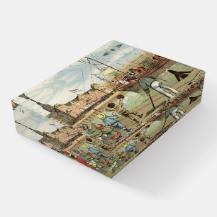 St. Nick's Day Dutch Steamboat Vintage Sinterklaas Paperweight