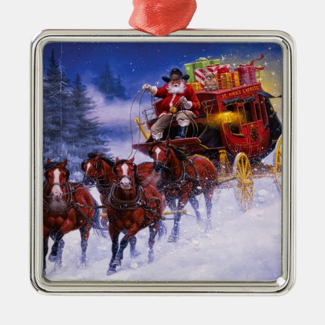 St. Nicks Express Metal Ornament (Front)