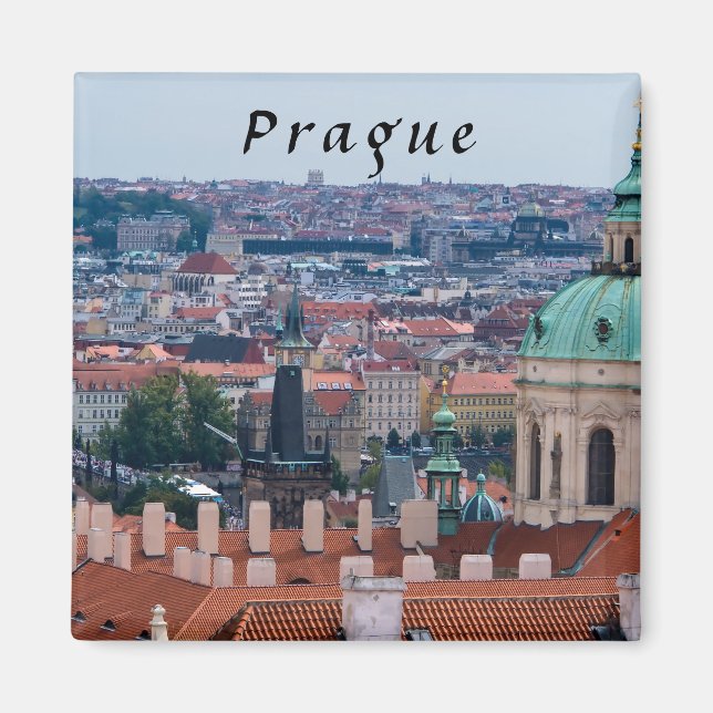 St. Nicolas church and roofs of Prague Magnet (Front)