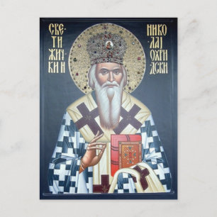 St. Nikolai of Zhicha Orthodox Christian Icon Postcard