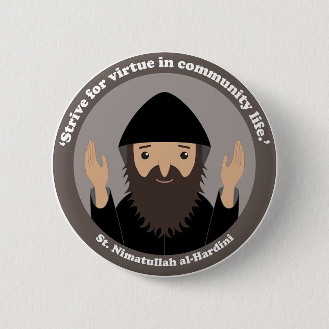 St. Nimatullah al-Hardini Button (Front)
