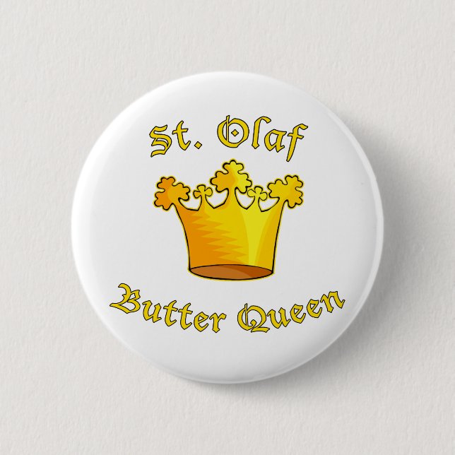 St. Olaf Butter Queen Products Pinback Button (Front)