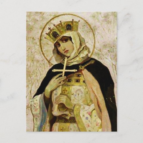 St Olga by Mikhail Nesterov Postcard