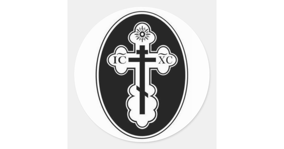 St Olga Orthodox Cross stickers