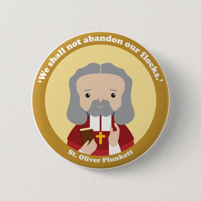 St. Oliver Plunkett Button (Front)
