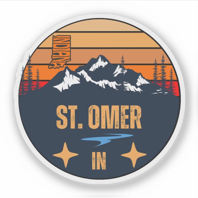 St. Omer, Indiana Sticker (Front)