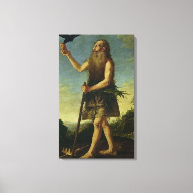 St. Onuphrius (oil on canvas) Canvas Print (Front)