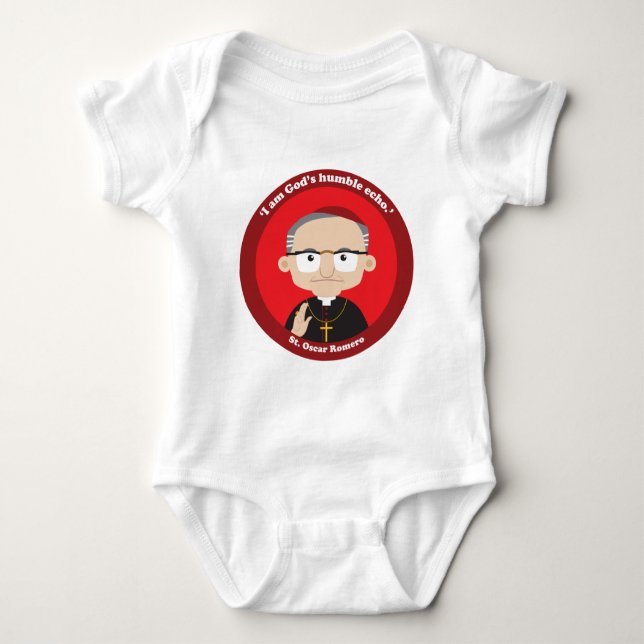 St. Oscar Romero Baby Bodysuit (Front)