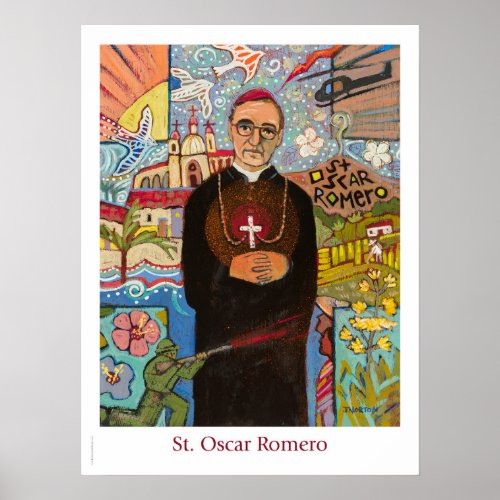 St Oscar Romero Catholic Classroom poster