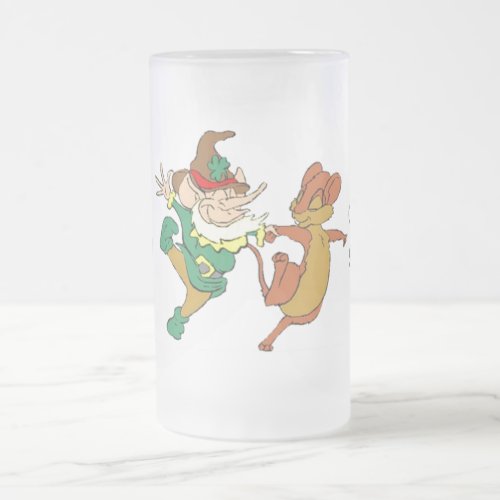St Paddys Odd Couple Frosted Glass Beer Mug